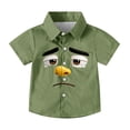 thumbnail image 4 of Piuwrlz Army Green Short Shirts Sleeve Teen Boys Graphic polo Pocket Pullover T Shirts Army Green Size 12 Years, 4 of 9