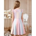 thumbnail image 4 of Arshiner Girls Dress Summer Ruffle Sleeve Mesh A Line Casual Party Dresses with Pockets, 4 of 6