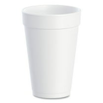 Dart 16J165 Foam Drink Cups, 16 oz, White, 500/Carton, CA & WA Restricted