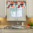 thumbnail image 2 of Yayeee Kitchen Valance Rod Pocket 54" x 18" Living Room Window Curtain, Beige Abstract, 2 of 6