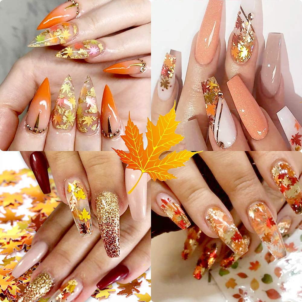 Maple Leaf Nail Art for Fall Season