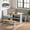 Grey, variant on Breakfast Nook Kitchen Corner Dining Table Bench Chair Set, Space-Saving 3-4 Seat L-Shape Farmhouse Mid Century Modern Style for Family Home Wood Brown White