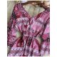 thumbnail image 2 of One SizeWomen Spring Dress Temperament V-neck Color Contrast Flare Sleeve Short Sleeve Printed Pleated National Style Vestidos D2455 yaoshenbao LED, 2 of 2