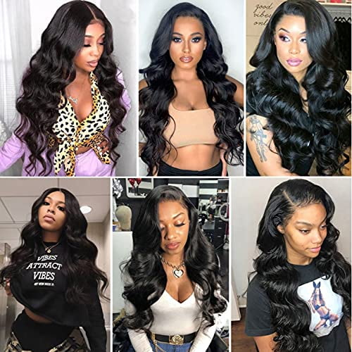 Lace Front Wigs Human Hair Pre Plucked Body Wave 13x4 Lace Frontal Wig with Baby Hair 100 Human Hair Wigs for Black Women 150 Denisty Brazilian Real Hair Natural Color Body Wave