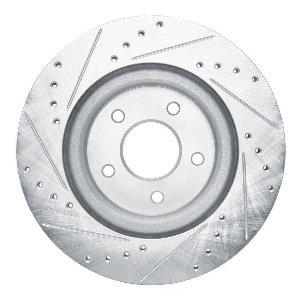 Dynamic Friction Company 631-68019R DFC Brake Rotor - Drilled And Slotted - Silver