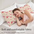 thumbnail image 5 of Pink Flamingo Body Pillow Covers 20"x60", Summer Animals Rustic Soft Brushed Microfiber Breathable Throw Pillow Covers, Pillowcase with Zipper for Couch Sofa Bedroom Living Room, 5 of 9
