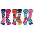 thumbnail image 1 of United Oddsocks calcetines para niños, 6 calcetines individuales - caja de regalo, calcetines con motivos Hop, Skip & Funk 30,5-39, 1 of 4