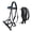 Black, variant on ENGLISH WESTERN HORSE LEATHER BITLESS BRIDLE SIDEPULL HALTER REINS 77RS01MG-F