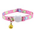 thumbnail image 1 of Personalized detachable cat collar with bell, safe quick release kitten collar, 1 of 8