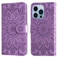 thumbnail image 1 of Allytech for iPhone 14 Pro Magnetic Clasp Case, PU Leather Flip Wallet Case with Card Slot & Kickstand & Wrist Strap Shockproof Protective Case for iPhone 14 Pro 6.1" 2022 Women Ladies, Purple, 1 of 12