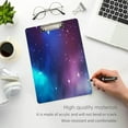 thumbnail image 5 of Coolnut Galaxy Star Cloudy 12.5"x9" Clipboard, Acrylic Fashion Letter A4 Size Clipboards with Metal Clip for Nurses, Students,Teacher,Women, Man-Silver12x9in, 5 of 7