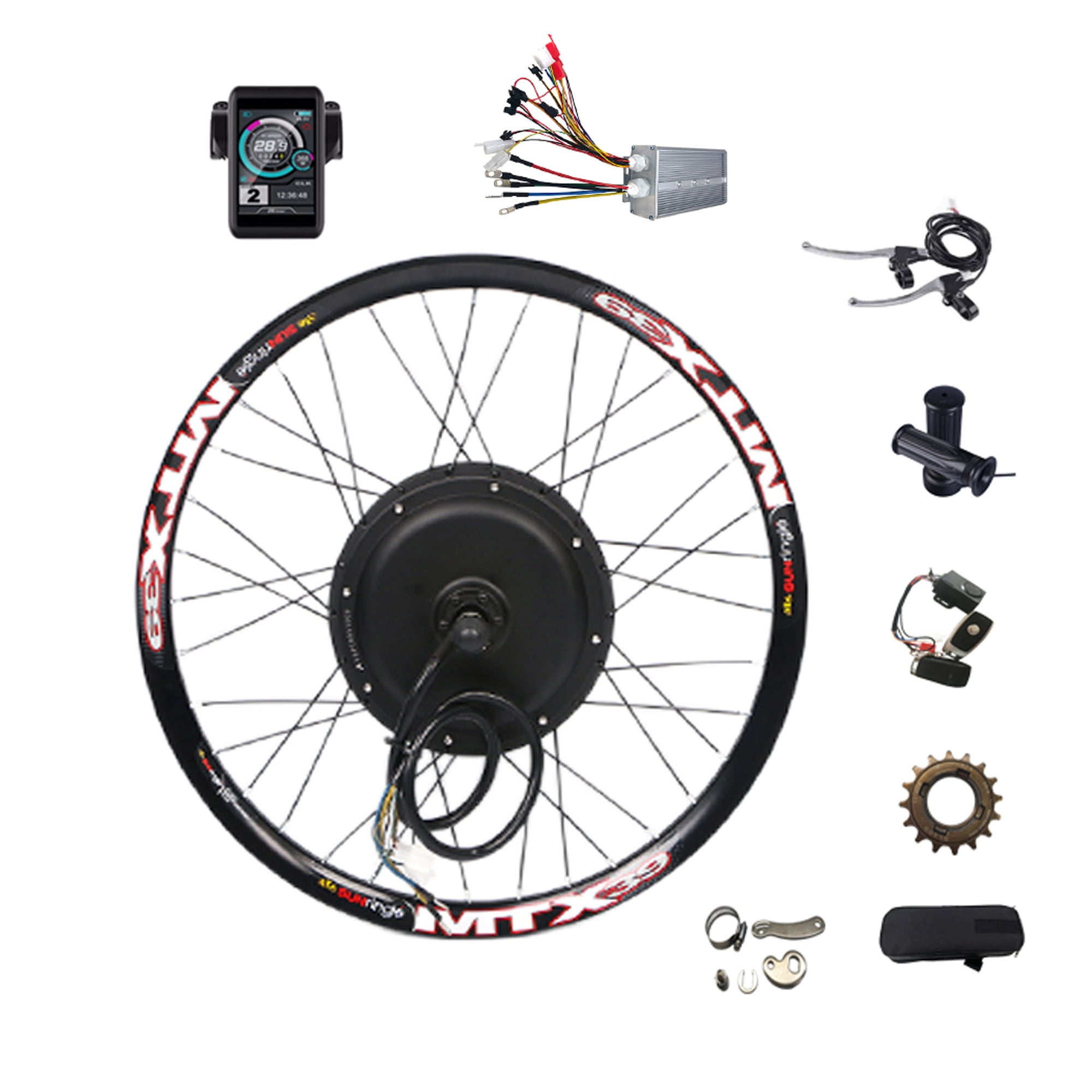 USA WAREHOUSE High Power MTX Wheel 135mm Dropout 48v 60v 72v 3000w 26" E Bike Conversion Kit for Electric Bicycle with 80A Controller
