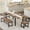 Espresso, variant on TEQIN Extendable Dining Table 47.3-63Inch, Rectangular Dining Table for 6,Modern Farmhouse Large Kitchen Table with Metal Legs, Space-Saving Dining Room Furniture for Apartments, Small Spaces