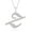 Silver, variant on Lumineux Genuine Diamond Accent Initial Necklace for Women in 18K Yellow Gold Plated Brass ( Letter Z)