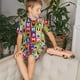 thumbnail image 4 of Balery Colorful Bulldog Conjunto de Pijama Infantil de Manga Corta con Estampado – Ropa de Dormir de Algodón Suave-XX-Large, 4 of 6