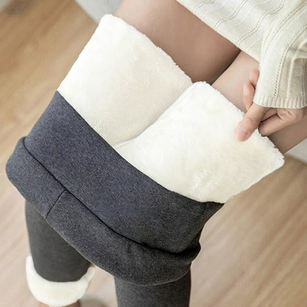 Women Warm Fleece Legging Cotton Velvet Fleece Tight Pants High Waist  Stretch Wool Thick Slim Trousers Winter Fitness Leggings