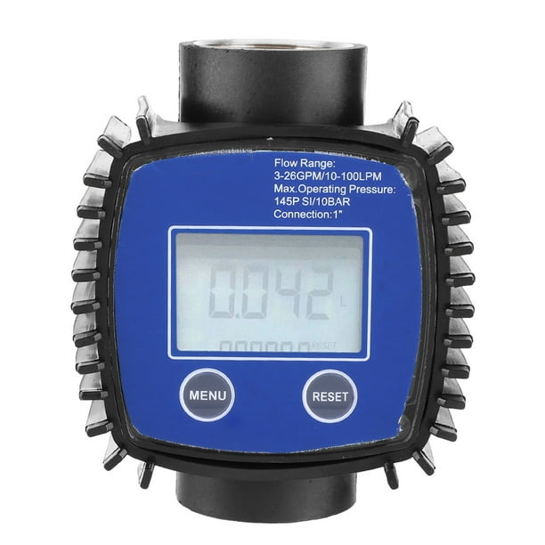 Medidor de Flujo Universal con Pantalla LCD, Medidor de Flujo Digital de Alta PrecisióN del 1%, Medidor de Flujo de Turbina LíQuida de 1 Entrada/Salida para diéSel, Agua, Aceite ANGGREK Otros