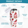 thumbnail image 3 of JSTEL Strawberry Cake Hearts 40 oz Tumbler Stainless Steel Water Bottle Vacuum Insulated Cup with Straw Lid & Handle For Travel Car Cup Holder, 3 of 8