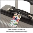 thumbnail image 3 of Square 2Pack PU Leather Dragonfly Cruise Luggage Tag with Privacy Cover and Name ID Tag for Travel Handbags Backpacks Luggage Tags, 3 of 6