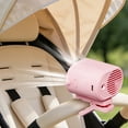 thumbnail image 5 of 2026 Car Clip on Air Conditioner Fan with Led Display, Portable Mini Cooling System for Auto Vehicle, Usb Rechargeable Battery Powered Gadget, 360° Rotation Adjustable 4 Speed Clip Fan (Pink), 5 of 6