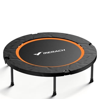 BCAN 40'' Foldable Mini Trampoline Fitness Trampoline with Safety
