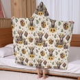 thumbnail image 5 of Beige Highland Cow Sunflower Basket Pattern Hooded Bath Towel，60"x35" for Ages 3 To 12 Kids, Quick Dry Lightweight Soft Microfiber Hood Beach Towel Cover Up for Kids, 5 of 7