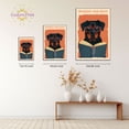 thumbnail image 4 of Eastern Print Rottweiler Dog Read Book Poster Wall Art, Wake Up and Read 1960 National Library Week Inspiring Decor, Painting for Home, Office Decor, UNFRAMED, 16x24, 4 of 4