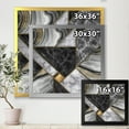 thumbnail image 4 of Designart 'Touches Of Gold With Marble Granite Agate' Modern Framed Art Print, 4 of 4