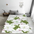 thumbnail image 5 of Rateoe Cute Turtle Print Fuzzy Fleece Throw Blanket Extra Large,Super Soft,Fluffy and Warm Blankets for Couch,Bed,All Season Use (50"x40"), 5 of 8