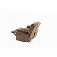 thumbnail image 3 of Modern Chocolate Padded Suede Loveseat 61" for Living Room Furniture with Metal Reclining, 3 of 25