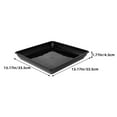 thumbnail image 5 of SEWCHICS 4-Pack Black Square Plastic Plant Water Catcher Trays for Indoor and Balcony Use, Drip Pans, 5 of 8