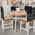 thumbnail image 2 of Camo American Flag Dining Chair Back Cover Only, Independence Day Linen Textured Chair Back Covers Set of 6, Removable Washable Slipcovers for Dining Room, Wedding & Holiday Decoration, 2 of 9