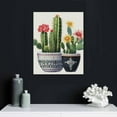 thumbnail image 4 of Jiayy Cactus Wall Art Wall Decor Plants Art Cactus Home Furnishings Cactus Canvas Wall Art Cactus With Red Flowers Painting Tropical Green Plant Prickly Canvas for Home Decorations 16x20 inch, 4 of 4