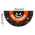 thumbnail image 3 of 2pcs Halloween Bunting Flag 3 Stripe Half Fan Flag Bunting Banner Trick or Treat Halloween Party Decoration Outside Porch Garden Outdoor Yard Indoor Home, 3 of 5