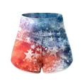 thumbnail image 6 of ZRBYWB Women's Shorts Womens Casual High Waist Running Shorts Independence Days Printed Workout Gym Shorts For Women Trendy, 6 of 7