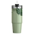 thumbnail image 4 of Outdoors Professional 30-Oz. Stainless Steel Double-Walled Insulated Tumbler with Straw (Tropical Green), OUTD9218, 4 of 8