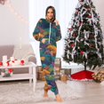 thumbnail image 7 of FORMRS Onesies Pajama for Adults Unisex Hoodie Winter Jumpsuit One Piece Sleepwear, Sizes S-2XL, Colorful Waves Pattern, 7 of 7