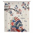 thumbnail image 2 of Independence Day Sheer Curtains 72 Inches Long, Vintage Gnomes Usa Flag Star Tree Branch Light Filering Curtains, Breathable Simi Curtain Privacy Drapes for Living Room Bedroom Window Treatment, 2 of 9