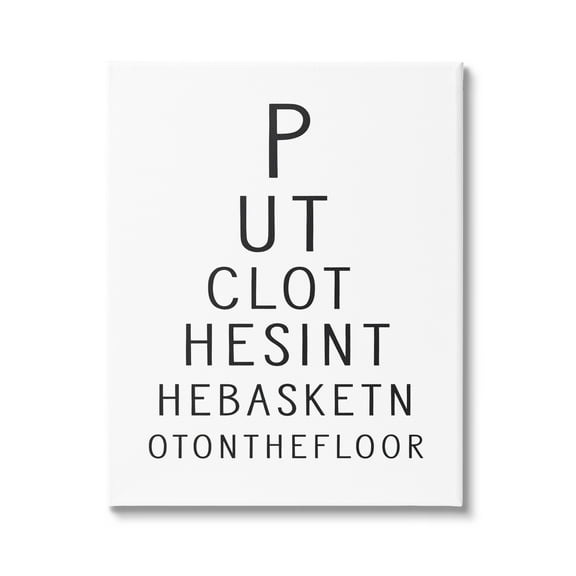 Stupell Industries Minimal Laundry Humor Typography Painting Gallery Wrapped Canvas Print Wall Art, 16 x 20