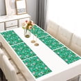 thumbnail image 2 of Green Christmas Snowman Pattern Summer Placemats Table Placemats Set Of 6-Linen Kitchen Washable Placemats Table Mats 11.8"x17.7" Non-Slip Heat Resistant, 2 of 5