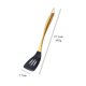 thumbnail image 1 of Juego de utensilios de cocina dorados con cabeza de silicona, mango de acero inoxidable, cucharón, espumadera, espátula, cuchara para servir, herramienta de cocina zhangmengya  LED, 1 of 2