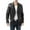 Black, variant on COSFO Mens Jacket Motorcycle Faux Leather Zip Up Solid Coats Casual with Pockets Long Sleeve Loose Men Outerwear Jackets