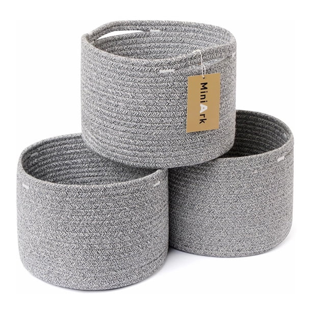 Cesta de almacenamiento pequeña para organizar estanterías en forma de cubo Cestas de almacenamiento para armario
