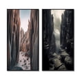 thumbnail image 2 of Designart "Desert Landscape Vertical Plains and Rocks III" Meadow Framed Wall Art Set Of 2 - Traditional White Gallery Wall Frame Set For Home Decor, 2 of 6