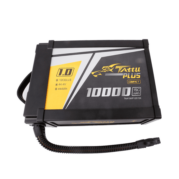 Tattu Plus 1.0 Compact 10000mAh 12S1P 44.4V 15C LiPo Smart Battery Pack with XT90-S Plug