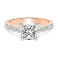 thumbnail image 4 of IGI Certified 5 Carat Princess Shape Lab Grown Diamond Engagement Ring | 14K Rose Gold | Calista Side Stone Lab Diamond Ring | FG-VS1-VS2 Quality Friendly Diamonds, 4 of 6