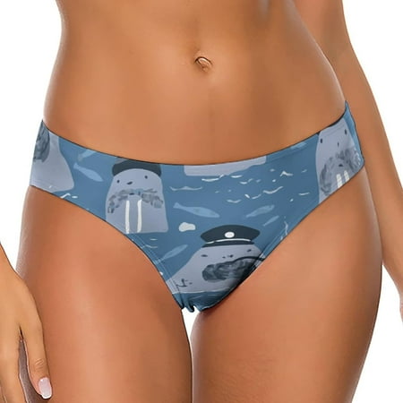 

Cute Walrus Women s Underwear Thongs Sexy Breathable T-Back Panties