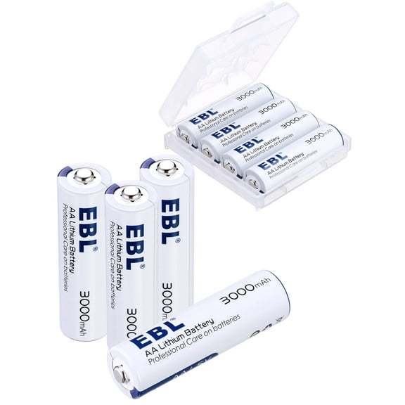 EBL AA Lithium-Ion Batteries 3000mAh 1.5V Double A Batteries, 8-Pack