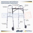 thumbnail image 2 of Walker Drive Medical Deluxe plegable con ruedas de 5 cm, 2 of 9