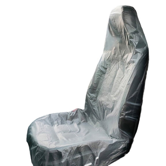 ZPAQI 100pcs Car Seat Covers Transparent Car Chair Cover Disposable Vehicle Seat Cover